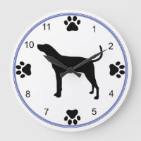 Treeing Walker Coonhound Silhouette with Pawprints