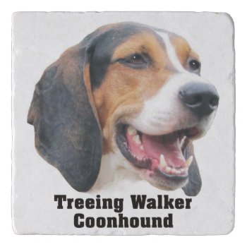 Treeing Walker Coonhound Trivet by WackemArt at Zazzle