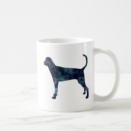 Treeing Walker Coonhound Watercolor Silhouette Coffee Mug