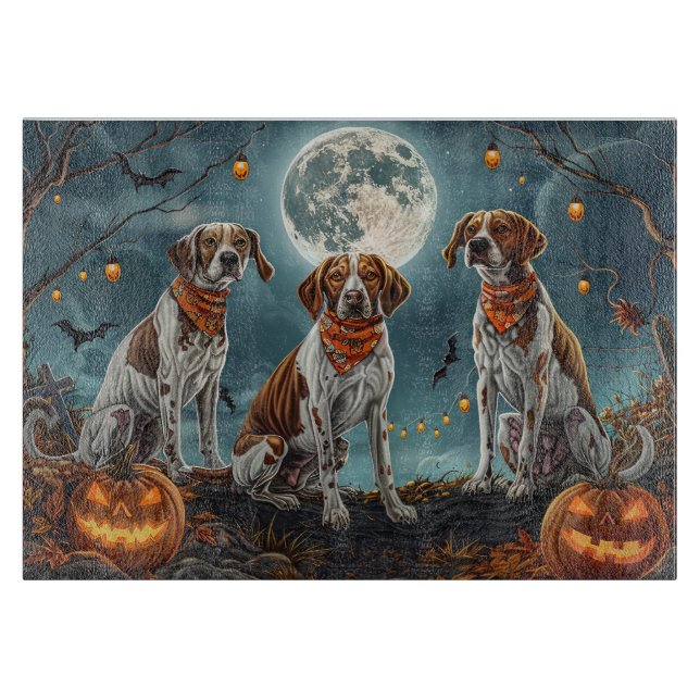 Treeing Walker Halloween Spooky Cutting Board (Front)