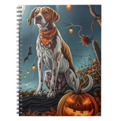 Treeing Walker Halloween Spooky Notebook