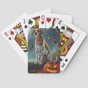 Treeing Walker Halloween Spooky Poker Cards