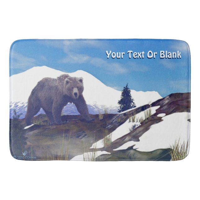 Treeline Grizzly Bathroom Mat (Front)