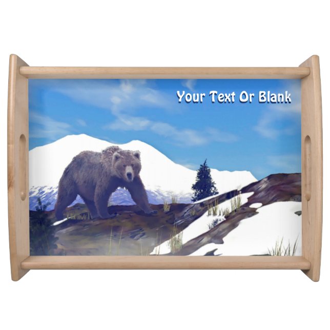 Treeline Grizzly Serving Tray (Front)