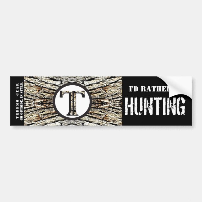 Treemo Gear Camo Personalized Bumper Sticker- Hunt Bumper Sticker (Front)