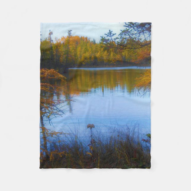 trees across a lake in fall blanket (Front)