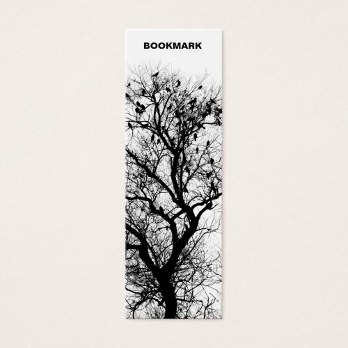 Trees and birds bookmark business card