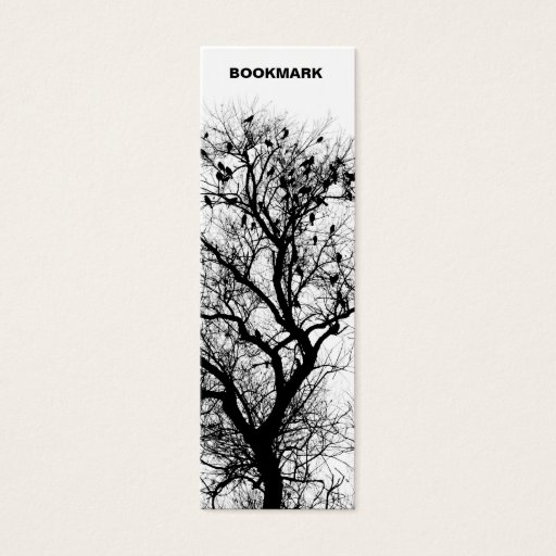 Customizable Trees and birds bookmark business card