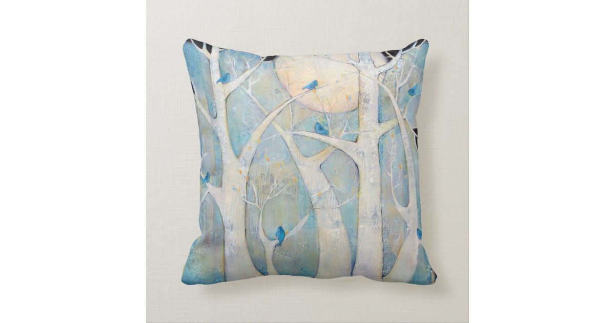 Trees and Birds Throw Pillows Zazzle