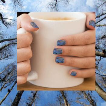 Trees And Blue Clouds - Minx Nail Wraps by CatsEyeViewGifts at Zazzle