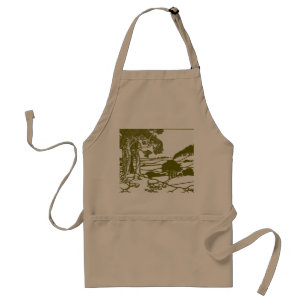 Trees and countryside adult apron