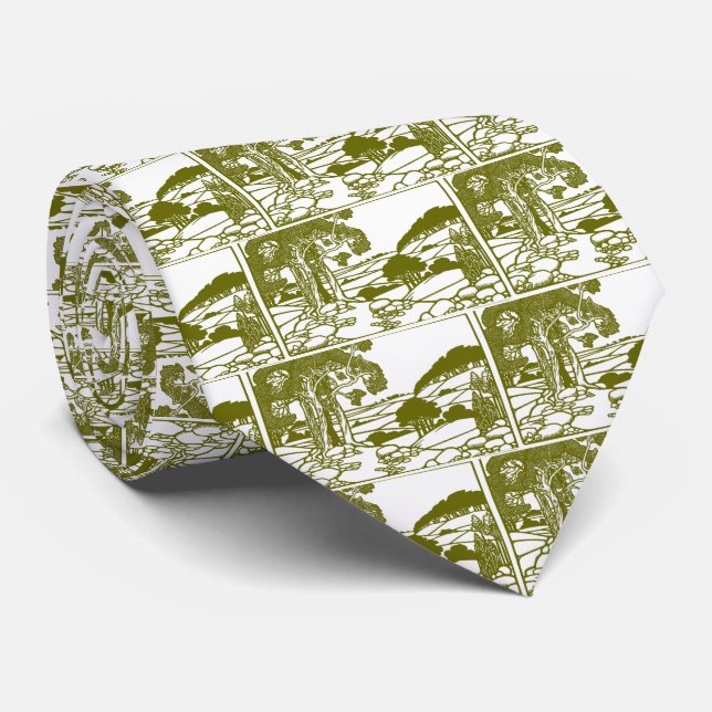 Trees and countryside tie (Rolled)