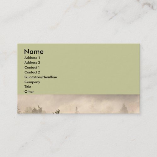 Trees and Fog Business Card Templates