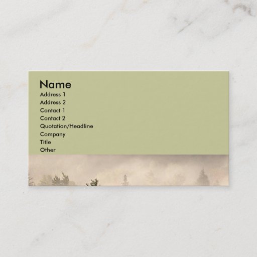 Customizable Trees and Fog Business Card Templates