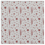 Trees and Leaves Pattern Fabric