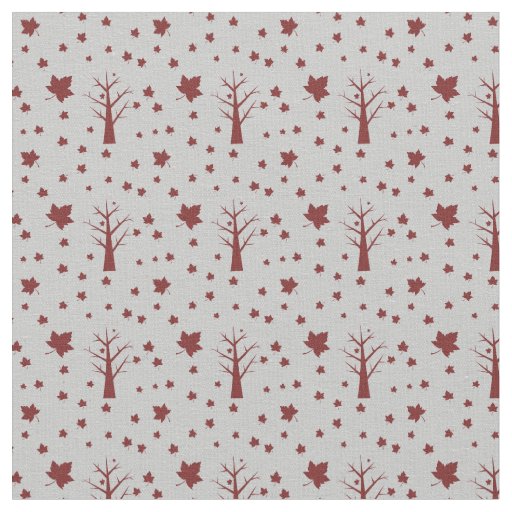 Trees and Leaves Pattern Fabric