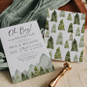 Trees and Mountains Baby Shower Invitation