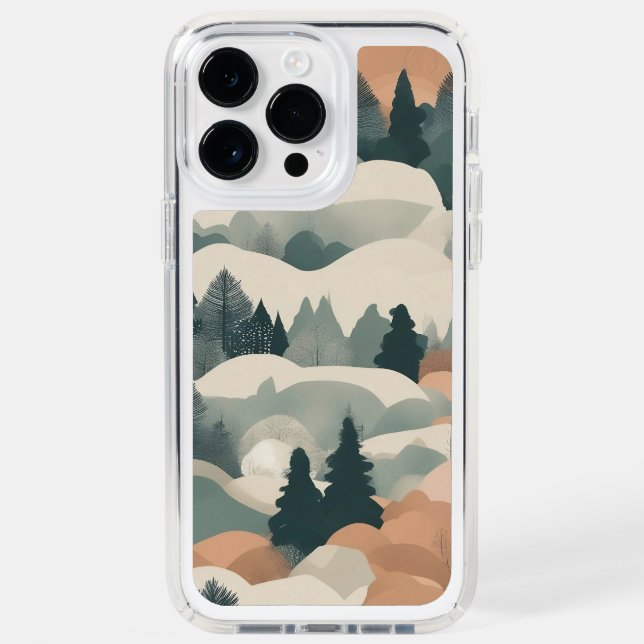 Trees and Mountains Boho Abstract Design Speck iPhone Case (Front)