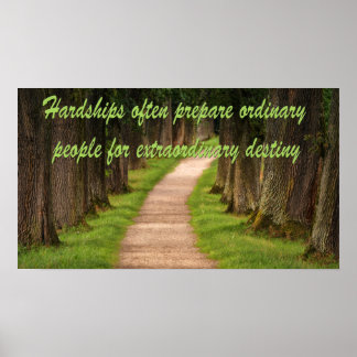 Trees and Path Bible Quotes Inspirational Sayings Poster
