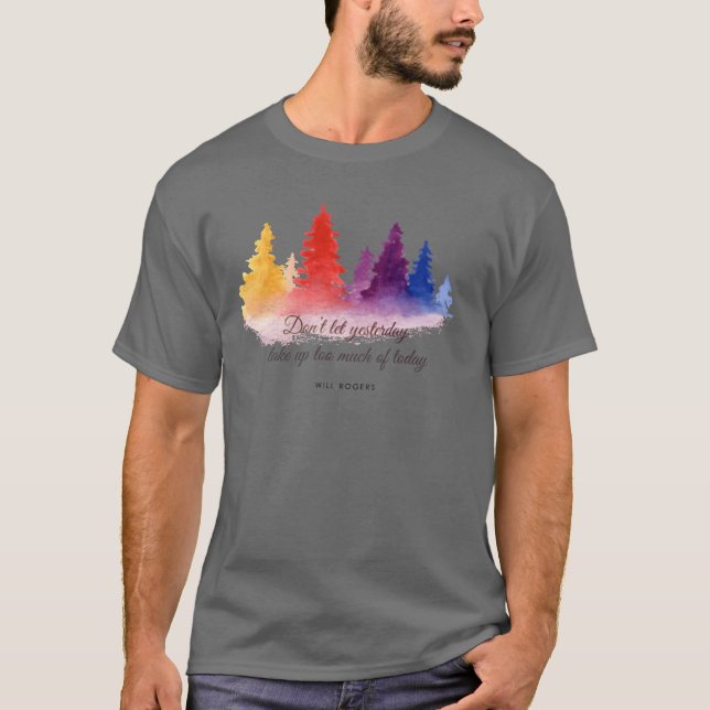 Trees and quote retro T-Shirt (Front)