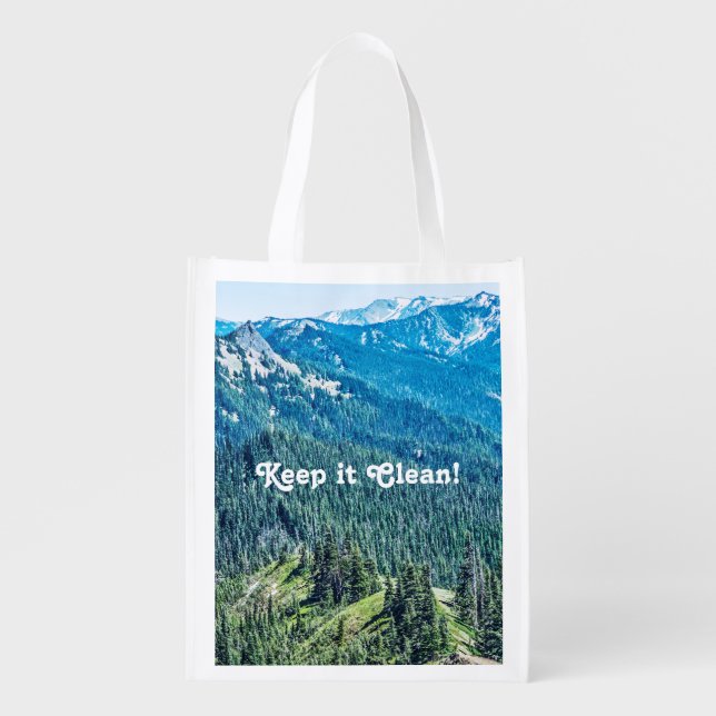 Trees and  Ridges Grocery Bag (Front)
