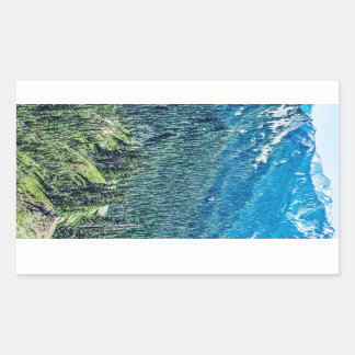 Trees and  Ridges Rectangular Sticker