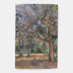 Trees and Road, Post Impressionist Landscape Garden Flag