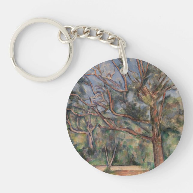 Trees and Road, Post Impressionist Landscape Keychain (Front)