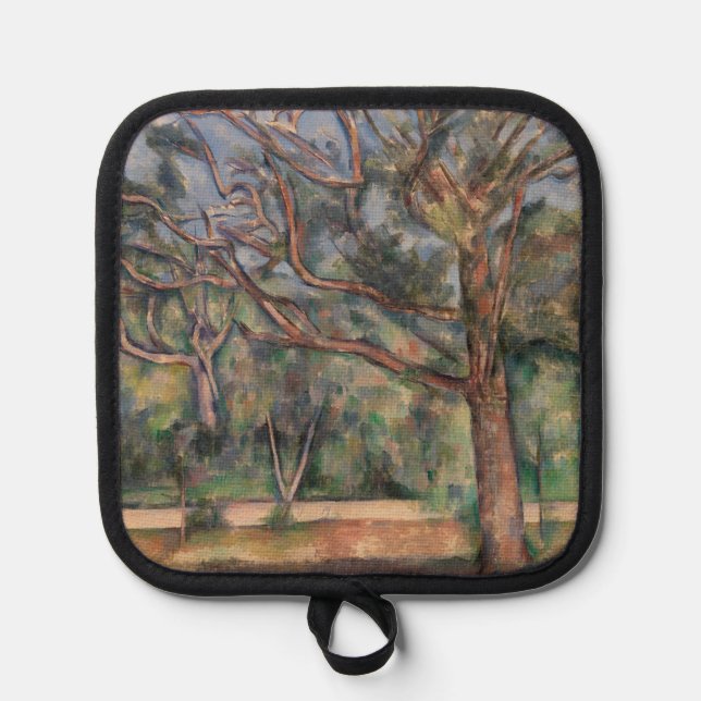 Trees and Road, Post Impressionist Landscape Pot Holder (Front)