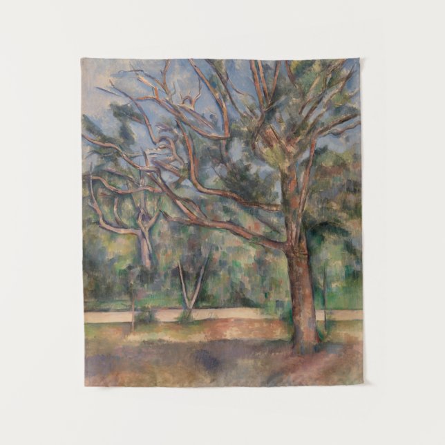 Trees and Road, Post Impressionist Landscape Tapestry (Front)