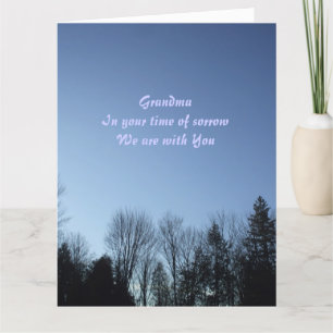 Trees and Sky- Grandma Sympathy Card
