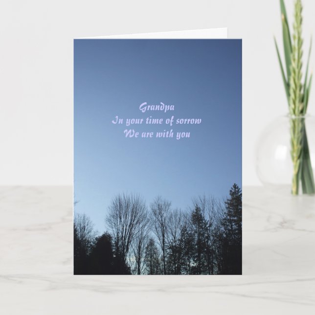 Trees and Sky- Grandpa Sympathy Card (Front)