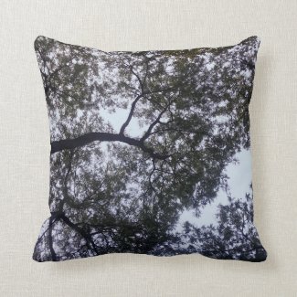 Trees and Sky Throw Pillow