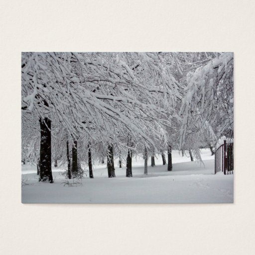 Customizable trees and snow business card templates
