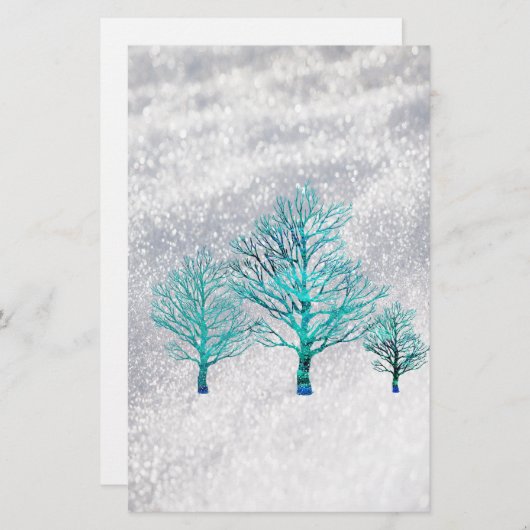 Trees and Snow Crystals (Front/Back)