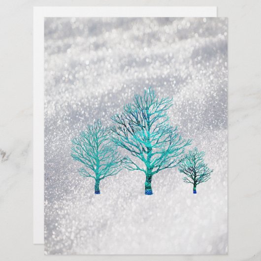 Trees and Snow Crystals (Front/Back)