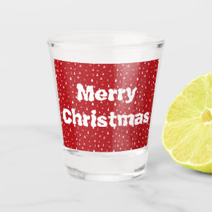Trees and Snowflakes Christmas Shot glass