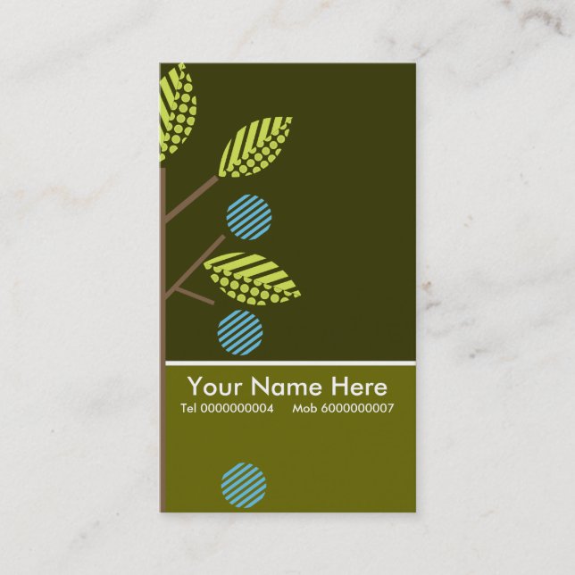 Trees And Their Fruit Business Cards (Front)