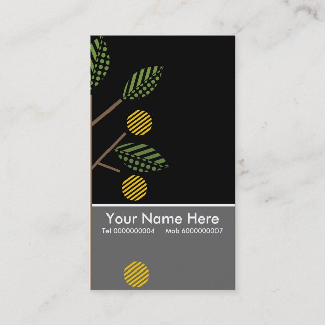 Trees And Their Fruit Business Cards (Front)