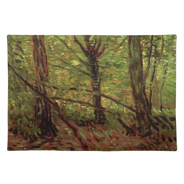 Trees and Undergrowth by Vincent van Gogh Cloth Placemat (Front)