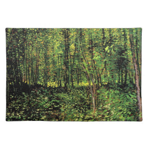 Trees and Undergrowth by Vincent van Gogh Cloth Placemat