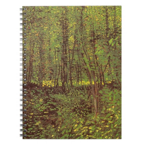 Trees and Undergrowth by Vincent van Gogh Notebook