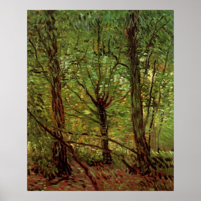 Trees and Undergrowth by Vincent van Gogh Poster (Front)