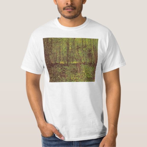 Trees and Undergrowth by Vincent van Gogh T_Shirt