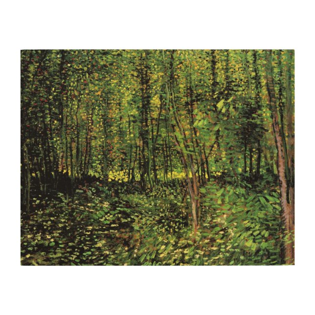 Trees and Undergrowth by Vincent van Gogh Wood Wall Decor (Front)
