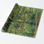 Trees and Undergrowth by Vincent van Gogh Wrapping Paper<br><div class="desc">Trees and Undergrowth by Vincent van Gogh is a vintage fine art post impressionism landscape nature painting. A forest with trees with bright green leaves and foliage during the spring season. About the artist: Vincent Willem van Gogh (1853 -1890) was one of the most famous Post Impressionist painters of his...</div>