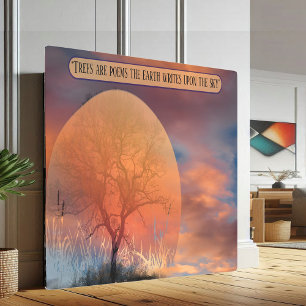 Trees Are Poems Earth Writes Upon The Sky Artistic Metal Print
