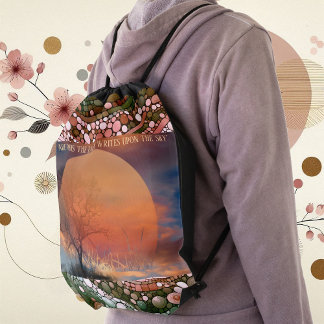 Trees Are Poems Earth Writes Upon The Sky Funky Drawstring Bag