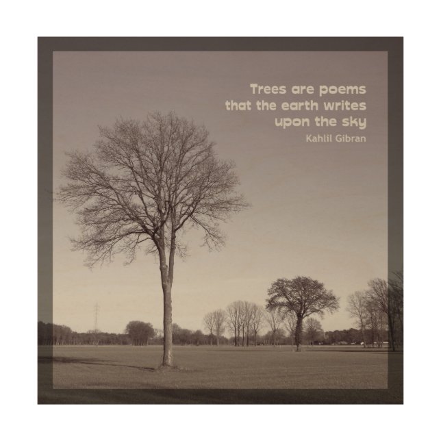 Trees are poems wood wall art (Front)