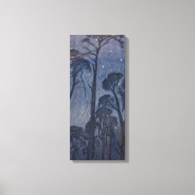 Trees at Twilight (by Edward Robert Hughes) Canvas Print (Front)